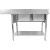 Kaksialtainen oikea työtaso valumista varten & taustalevy 1800x600x910mm | Adexa DSB1860R - Image 6