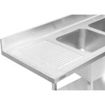 Kaksialtainen oikea työtaso valumista varten & taustalevy 1800x600x910mm | Adexa DSB1860R - Image 3