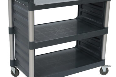 Ammattimainen suuri monikäyttövaunu suljetuilla päillä 3-tasoinen 1010x500x980mm | Adexa HZMCC5013