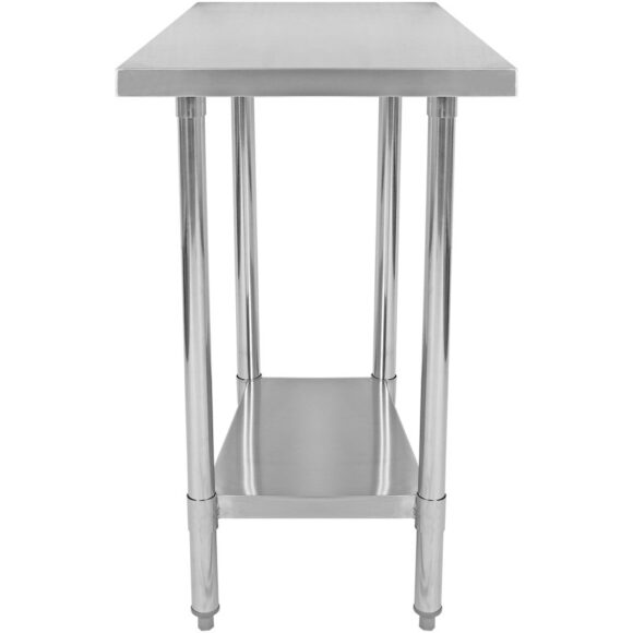 2-tasoinen ruostumattomasta teräksestä valmistettu työpöytä 450x700x900mm | Adexa WT7045WO
