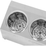 Kaupallinen aterinkorisäiliö 3 aukkoa Ruostumaton teräs | Adexa KFA03B - Image 3