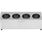 Kaupallinen aterinkoripidike 4 tilaa ruostumaton teräs | Adexa KFA04B - Image 6