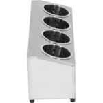 Kaupallinen aterinkoripidike 4 tilaa ruostumaton teräs | Adexa KFA04B - Image 4