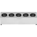 Kaupallinen aterinkori teline 5-aukkoinen ruostumaton teräs | Adexa KFA05B - Image 6