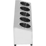 Kaupallinen aterinkori teline 5-aukkoinen ruostumaton teräs | Adexa KFA05B - Image 4