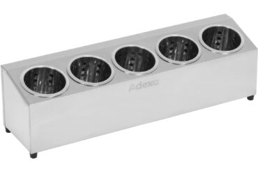 Kaupallinen aterinkori teline 5-aukkoinen ruostumaton teräs | Adexa KFA05B