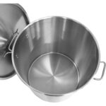 Ammattimainen jäteastia ruostumatonta terästä ja kannella 55 litraa | Adexa SDB55 - Image 6