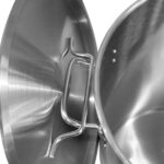 Ammattimainen jäteastia ruostumattomasta teräksestä, kansi ja pyörät, 75 litraa | Adexa SDC75 - Image 5