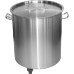 Ammattimainen jäteastia ruostumattomasta teräksestä, kansi ja pyörät, 75 litraa | Adexa SDC75 - Image 6