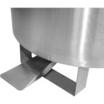 Ammattikäyttöön tarkoitettu jäteastia, ruostumaton teräs, kansi & pyörät & poljin 75 litraa | Adexa SDCP75 - Image 7