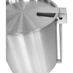 Ammattikäyttöön tarkoitettu jäteastia, ruostumaton teräs, kansi & pyörät & poljin 75 litraa | Adexa SDCP75 - Image 3