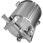 Ammattikäyttöön tarkoitettu jäteastia, ruostumaton teräs, kansi & pyörät & poljin 75 litraa | Adexa SDCP75 - Image 2