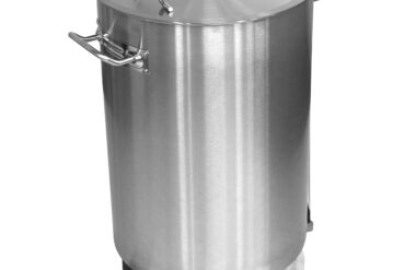 Ammattimainen jäteastia ruostumatonta terästä kannella, pyörillä ja polkimella 55 litraa | Adexa SDCP55