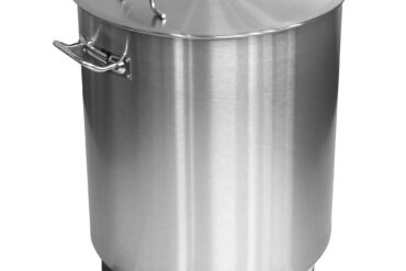 Ammattikäyttöön tarkoitettu jäteastia, ruostumaton teräs, kansi & pyörät & poljin 75 litraa | Adexa SDCP75