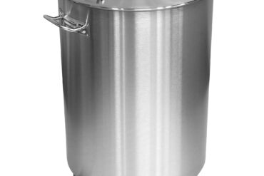 Ammattimainen jäteastia ruostumattomasta teräksestä, kannella & pyörillä & polkimella, 95 litraa | Adexa SDCP95