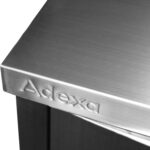 Seinäkaappikaappi lasisilla heiluriovilla Ruostumaton teräs 600x400x800mm | Adexa SWCGDHH60402 - Image 5