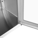 Seinäkaappikaappi lasisilla heiluriovilla Ruostumaton teräs 600x400x800mm | Adexa SWCGDHH60402 - Image 3