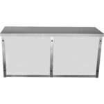 Seinäkaappi lasiliukuovilla ruostumaton teräs 1400x400x650mm | Adexa SWCGD140402 - Image 2