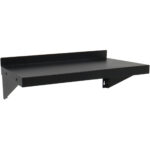 Kaupallinen seinähylly Musta pulverimaalattu teräs 600x300x190mm | Adexa WSPC30060