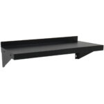 Kaupallinen seinähylly Mustaksi jauhemaalattu teräs 700x300x190mm | Adexa WSPC30070
