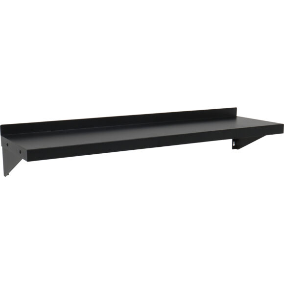 Kaupallinen seinähylly Musta pulverimaalattu teräs 1100x300x190mm | Adexa WSPC30110
