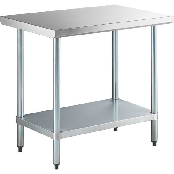 Kaupallinen ruostumattomasta teräksestä valmistettu työtaso ala-hyllyllä 1200x700x900mm | Adexa WT70120G