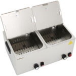 Kaupallinen kaksoismakkaralämmitin 2x8 litraa 2,4 kW | Adexa XDESW8D