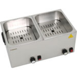 Kaupallinen kaksoismakkaralämmitin 2x8 litraa 2,4 kW | Adexa XDESW8D - Image 3