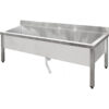 Matala kaupallinen kattilapesuallas Ruostumaton teräs 1 allasta Roiskelevy 1500x600x660mm Neliöjalat | Adexa SMSJY15060