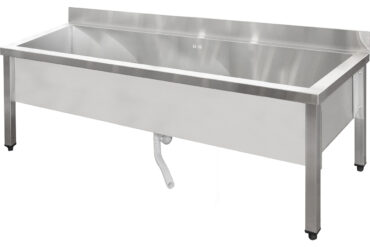 Matala kaupallinen kattilapesuallas Ruostumaton teräs 1 allasta Roiskelevy 1500x600x660mm Neliöjalat | Adexa SMSJY15060