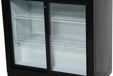 Baarijääkaappi 2 liukuovella 220 litraa musta | Adexa BC02PS