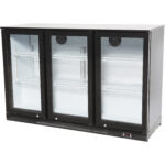 Baarijääkaappi 3 saranoitua ovea 312 litraa Musta | Adexa BC03PP