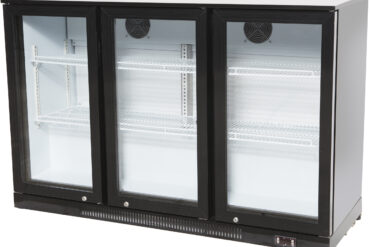 Baarijääkaappi 3 saranoitua ovea 312 litraa Musta | Adexa BC03PP