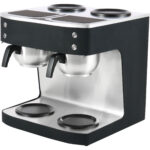 Kaupallinen kahden kannun suodatinkahvinkeitin, joka täytetään manuaalisesti, 4 lasikannua, 4 lämpölevyä | Adexa DRB686P - Image 4