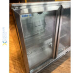 Baarijääkaappi 2 saranoidut ovet 220 litraa Ruostumaton teräs | Adexa SSBC02PP - Image 3