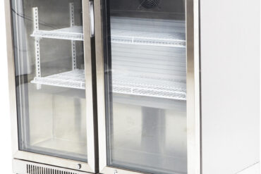 Baarijääkaappi 2 saranoidut ovet 220 litraa Ruostumaton teräs | Adexa SSBC02PP