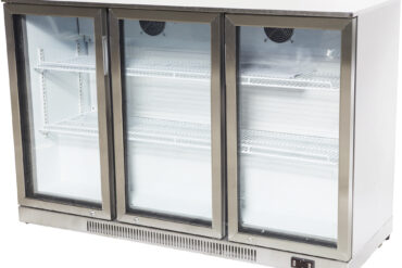 Baarijääkaappi 3 saranoitua ovea 312 litraa Ruostumaton teräs | Adexa SSBC03PP