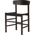 Pähkinänruskea pyökkipuisen tuolin istuin punotusta mustasta narusta | | Adexa GS60575DWB