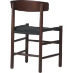 Pähkinänruskea pyökkipuisen tuolin istuin punotusta mustasta narusta | | Adexa GS60575DWB - Image 5