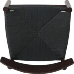 Pähkinänruskea pyökkipuisen tuolin istuin punotusta mustasta narusta | | Adexa GS60575DWB - Image 7