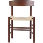 Pähkinäväri Pyökkipuutuoli, jossa on Vaalea punoskudosistuin | | Adexa GS60575LWBE - Image 4