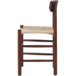 Pähkinäväri Pyökkipuutuoli, jossa on Vaalea punoskudosistuin | | Adexa GS60575LWBE - Image 5