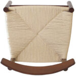 Pähkinäväri Pyökkipuutuoli, jossa on Vaalea punoskudosistuin | | Adexa GS60575LWBE - Image 2