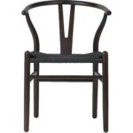 Pyökkipuinen tuoli tumma pähkinänväri mustalla punotulla köysisellä istuimella | | Adexa GSW0029DWB - Image 4