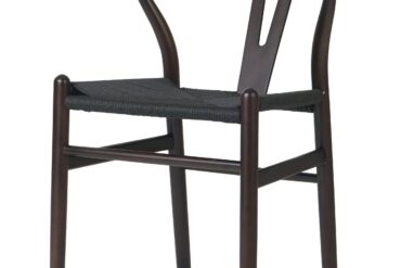 Pyökkipuinen tuoli tumma pähkinänväri mustalla punotulla köysisellä istuimella | | Adexa GSW0029DWB