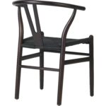 Pyökkipuinen tuoli tumma pähkinänväri mustalla punotulla köysisellä istuimella | | Adexa GSW0029DWB - Image 3