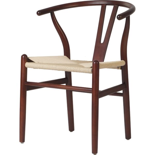 Puunvärinen pyökkipuutuoli, vaalea pähkinän väri ja vaalea punottu köysisohva | | Adexa GSW0029LWBE