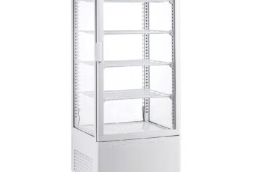 Työtasolle sijoitettava näyttöjääkaappi 98 litraa 4 hyllyä Valkoinen 1 tasainen ovi | Adexa CL98W