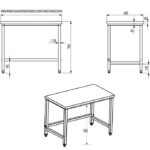 Kaupallinen työtaso ruostumatonta terästä ilman alahyllyä 300x600x965mm | Adexa DW3060WO - Image 2