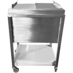 Kaupallinen jääastia pyörillä ja kannella, ruostumaton teräs 700x500x850mm | Adexa MIB504035 - Image 4